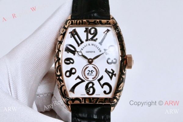 Copy Franck Muller Cintree Curvex 25th Anniversary Special Edition Watch Rose Gold Copy Franck Muller Cintree Curvex 25th Anniversary Special Edition Watch Rose Gold