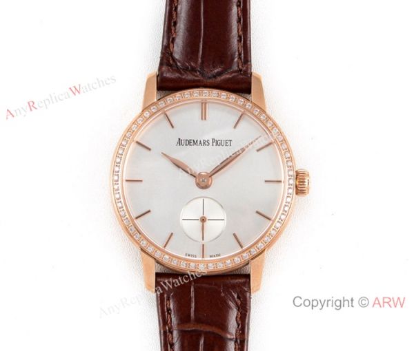Swiss replica Audemars Piguet Jules Audemars Rose Gold Silver Face Watch GB Factory Swiss replica Audemars Piguet Jules Audemars Rose Gold Silver Face Watch GB Factory