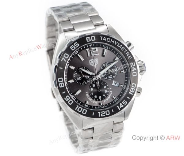 Swiss Replica Tag Heuer Formula 1 Quartz Chronograph Watch SS Grey Dial Swiss Replica Tag Heuer Formula 1 Quartz Chronograph Watch SS Grey Dial