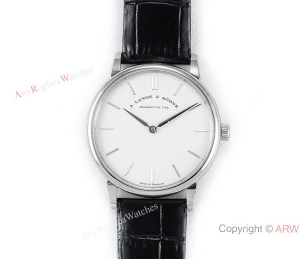 Swiss Grade A.Lange Sohne Saxonia Thin 2892 SS Black Dial Watch Super clone Swiss Grade A.Lange Sohne Saxonia Thin 2892 SS Black Dial Watch Super clone