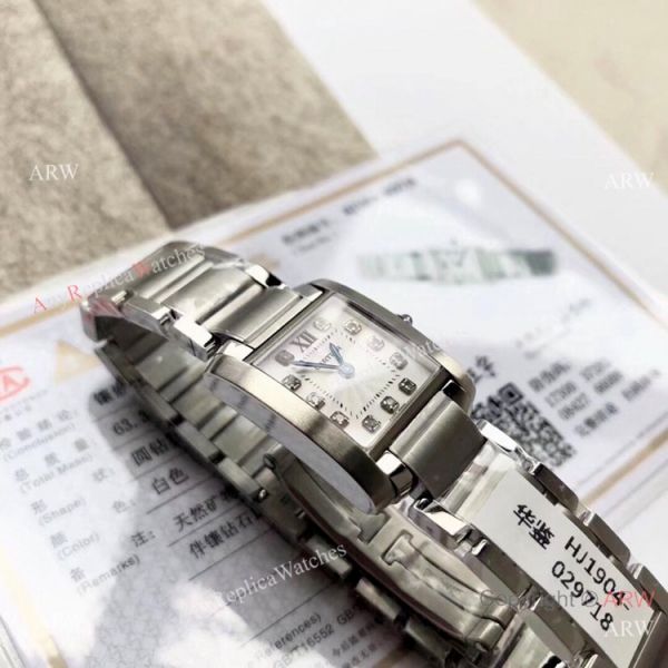 Swiss Quality Copy Cartier Tank Francaise CC 708 177 Lady watch Diamond Markers Swiss Quality Copy Cartier Tank Francaise CC 708 177 Lady watch Diamond Markers