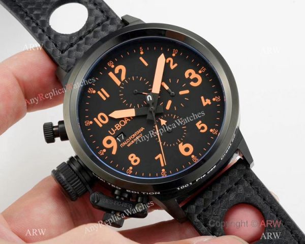 High Quality U Boat U-7750-55 Flightdeck Watch Black Case Yellow Markers High Quality U Boat U-7750-55 Flightdeck Watch Black Case Yellow Markers
