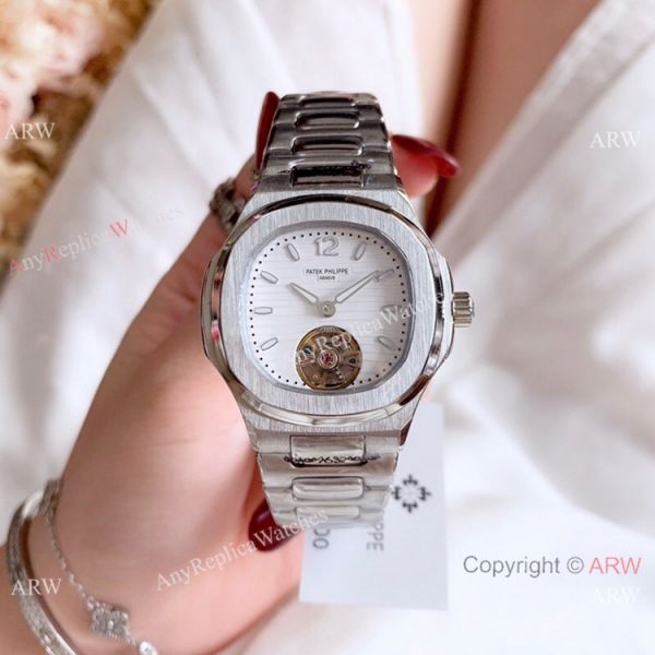 New Copy Patek Philippe Nautilus Womens 34mm Watch with Blue Tourbillon Dial New Copy Patek Philippe Nautilus Womens 34mm Watch with Blue Tourbillon Dial
