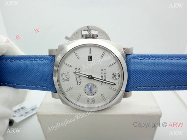 Copy Panerai Luminor Marina PAM 687 Automatic Watch SS Blue Leather Strap Copy Panerai Luminor Marina PAM 687 Automatic Watch SS Blue Leather Strap