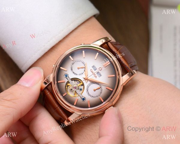 Buy Replica Omega Grand Complications Watches SS Brown Leather Strap Buy Replica Omega Grand Complications Watches SS Brown Leather Strap