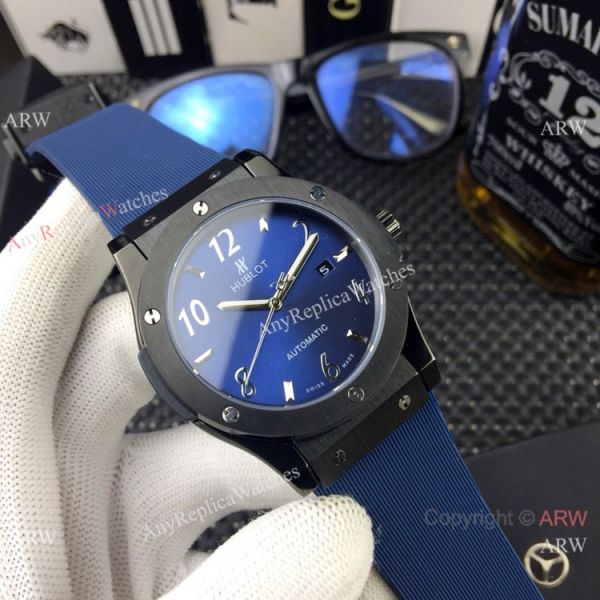 Hublot Classic Fusion Silver Dial Black Rubber Strap Replica ARW Watches Hublot Classic Fusion Silver Dial Black Rubber Strap Replica ARW Watches