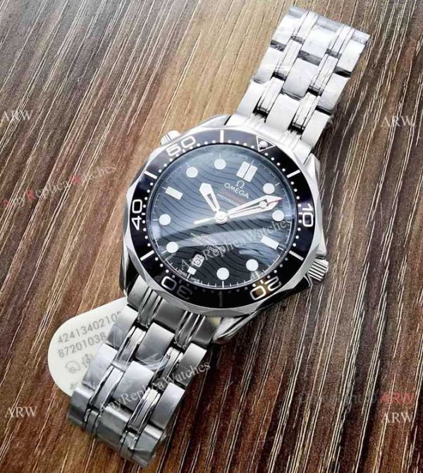 Copy Omega Seamaster Diver 300M James Bond Replica Watch Stainless Steel Blue Bezel Copy Omega Seamaster Diver 300M James Bond Replica Watch Stainless Steel Blue Bezel