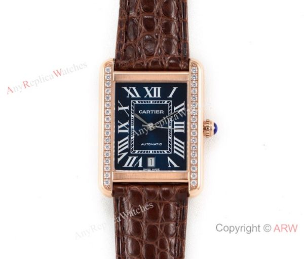 (ER) Cartier Tank Solo W5200027 Rose Gold Black Face Watch Swiss Grade 1 (ER) Cartier Tank Solo W5200027 Rose Gold Black Face Watch Swiss Grade 1
