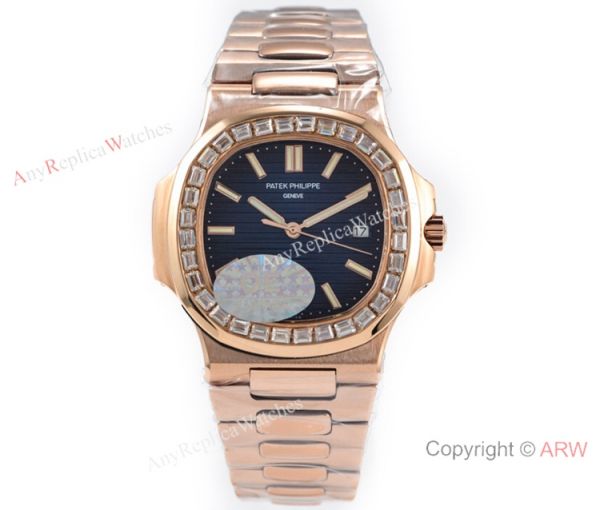 (OE)Swiss Copy Patek Philippe Nautilus 5713g Brown Dial Diamond Watch 40mm (OE)Swiss Copy Patek Philippe Nautilus 5713g Brown Dial Diamond Watch 40mm