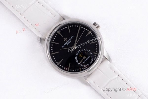 (VC) Swiss Grade Vacheron Constantin Patrimony Watch Vacheron Constantin Geneve Fake White Leather Strap (VC) Swiss Grade Vacheron Constantin Patrimony Watch Vacheron Constantin Geneve Fake White Leather Strap