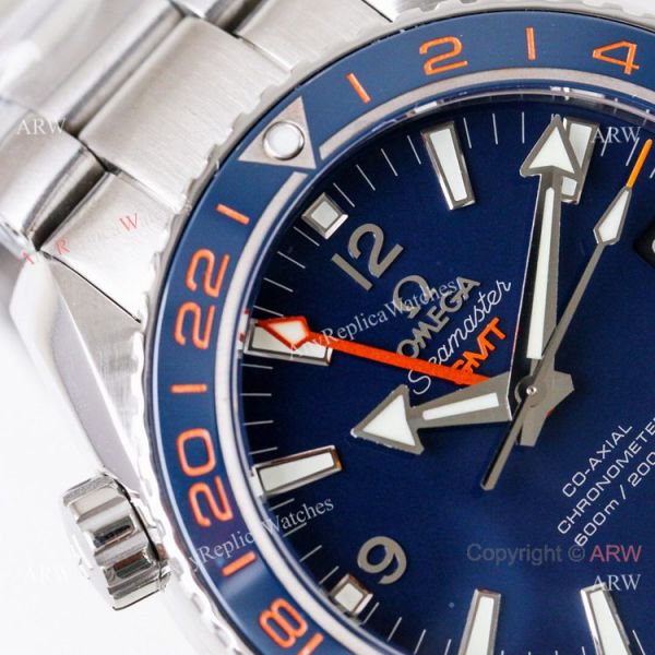 (VS)1:1 Best Omega Seamaster Super Clone watch Planet Ocean GMT Blue Dial Stainless Steel (VS)1:1 Best Omega Seamaster Super Clone watch Planet Ocean GMT Blue Dial Stainless Steel