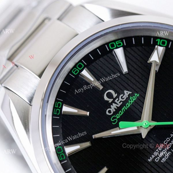 Swiss Replica Omega Seamaster Aqua Terra 150m VS Factory 8500 Watch Black Dial Green hand Swiss Replica Omega Seamaster Aqua Terra 150m VS Factory 8500 Watch Black Dial Green hand