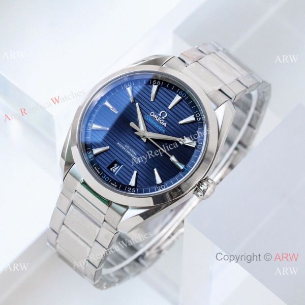 VS Replica Omega Seamaster Aqua Terra 150m MASTER watch Blue Dial Blue Rubber Strap VS Replica Omega Seamaster Aqua Terra 150m MASTER watch Blue Dial Blue Rubber Strap