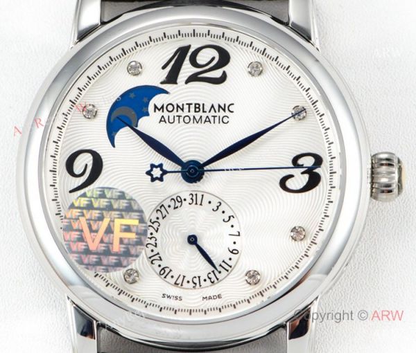 VF Swiss Fake Montblanc Star Legacy Moon SS White Face Watch Mont Blanc Knock off VF Swiss Fake Montblanc Star Legacy Moon SS White Face Watch Mont Blanc Knock off
