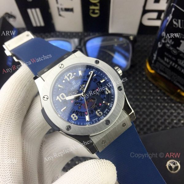Copy Hublot Classic Fusion Skeleton Gray Gummy Strap Watches 2019 New Copy Hublot Classic Fusion Skeleton Gray Gummy Strap Watches 2019 New