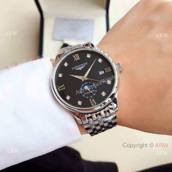 Clone Longines Master Moonphase Stainless Steel Diamond Watch 39mm Clone Longines Master Moonphase Stainless Steel Diamond Watch 39mm