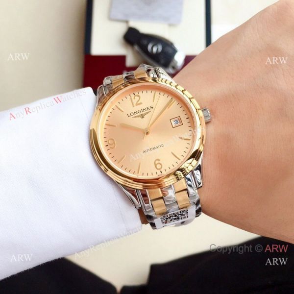 New Replica Longines Flagship 2-Tone Silver Dial Watches 40mm New Replica Longines Flagship 2-Tone Silver Dial Watches 40mm