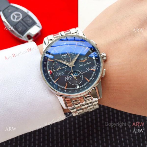 New Style Longines Perpetual Calendar Men Watches Stainless Steel White Dial New Style Longines Perpetual Calendar Men Watches Stainless Steel White Dial