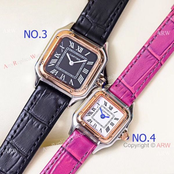 Copy Cartier Panthere de 2-Tone Black Face Quartz Watch 27mm 22mm Copy Cartier Panthere de 2-Tone Black Face Quartz Watch 27mm 22mm