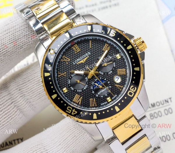 Longines HydroConquest 2-Tone Black Bezel Watches New Replica Longines HydroConquest 2-Tone Black Bezel Watches New Replica