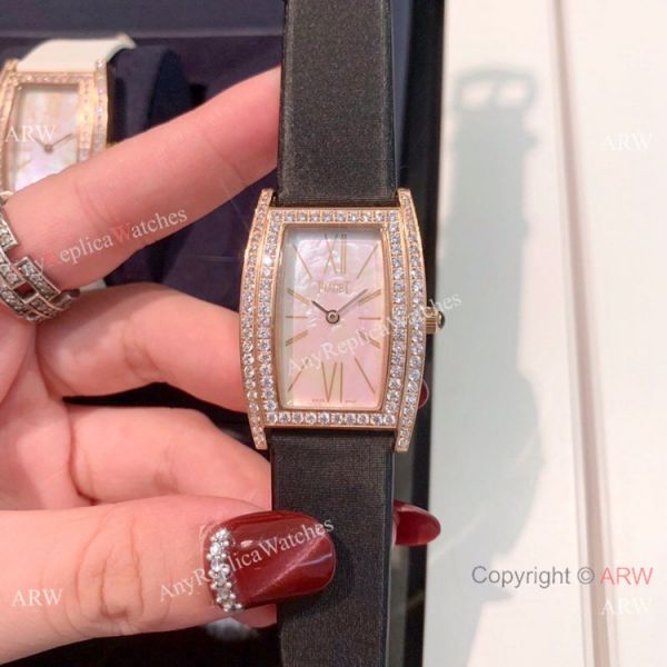 Copy Piaget Limelight Tonneau Rose Gold diamond Watch 27mm Copy Piaget Limelight Tonneau Rose Gold diamond Watch 27mm