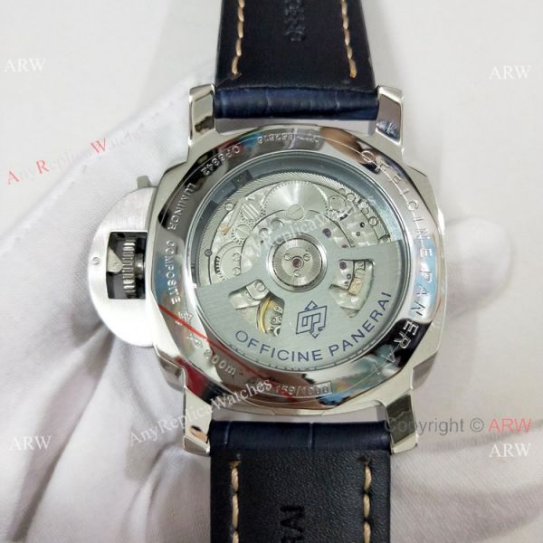 High Quality Panerai Luminor GMT PAM00320 Watch Blue Dial Blue Leather Strap High Quality Panerai Luminor GMT PAM00320 Watch Blue Dial Blue Leather Strap