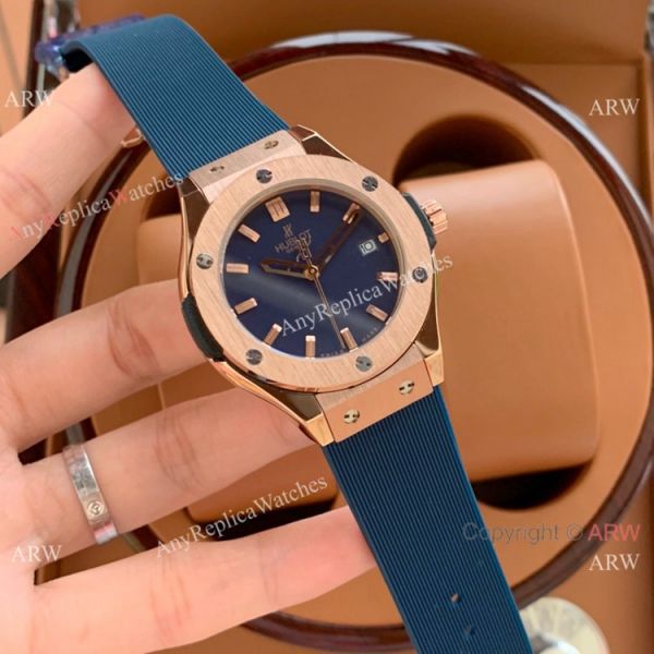 Copy Hublot Classic Fusion Lady Quartz Watch Rose Gold Brown Face Copy Hublot Classic Fusion Lady Quartz Watch Rose Gold Brown Face