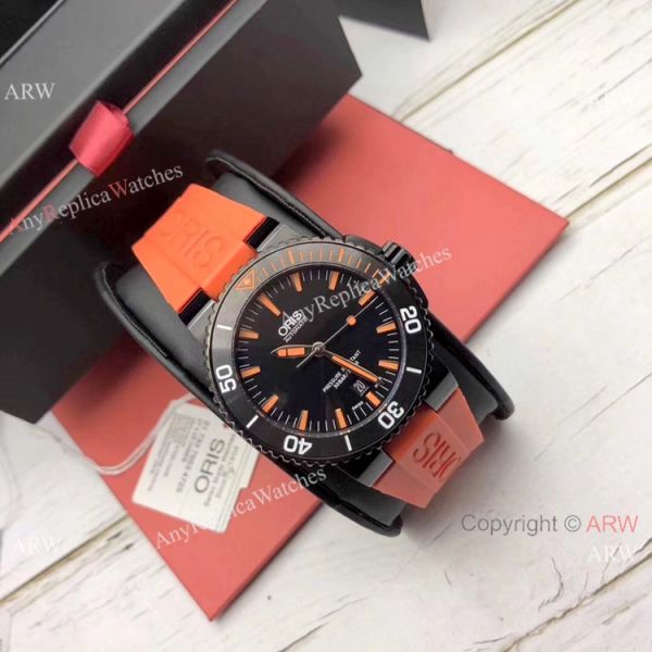 Swiss Grade Fake Oris Aquis Watch Orange Rubber Band Swiss Grade Fake Oris Aquis Watch Orange Rubber Band