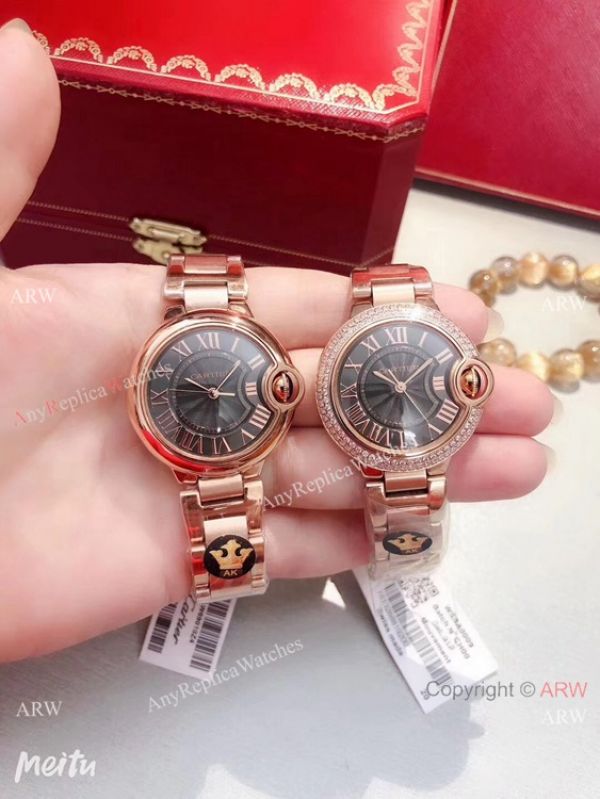 Japan Grade Cartier Ballon Bleu de Rose Gold Men Watch New Black face Japan Grade Cartier Ballon Bleu de Rose Gold Men Watch New Black face