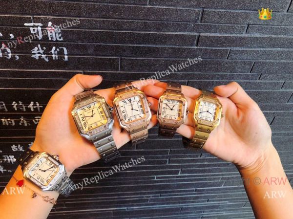 New Fake Cartier Santos 100 Diamond QUARTZ Watch Stainless Steel White Dial New Fake Cartier Santos 100 Diamond QUARTZ Watch Stainless Steel White Dial