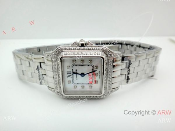 Clone Cartier Panthere de Stainless Steel Diamond Watch Quartz 27mm Clone Cartier Panthere de Stainless Steel Diamond Watch Quartz 27mm