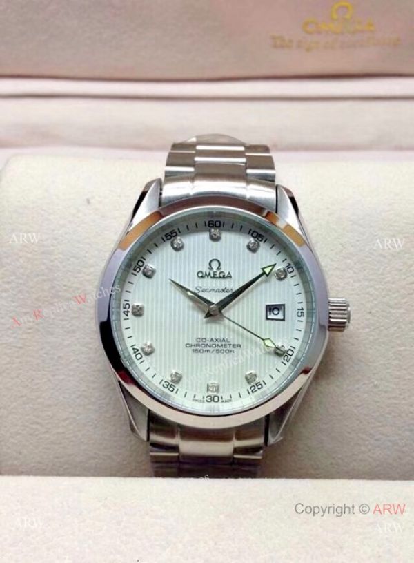 Copy Omega Seamaster 39mm Watch Black Dial Diamond Marker Copy Omega Seamaster 39mm Watch Black Dial Diamond Marker