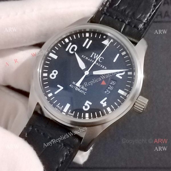 High Quality IWC Big Pilots Mark XVII Watch Black Dial Black Leather Strap High Quality IWC Big Pilots Mark XVII Watch Black Dial Black Leather Strap
