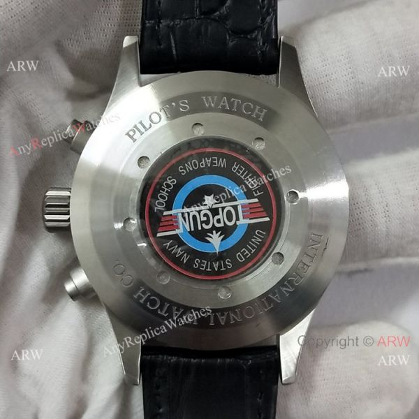 New Copy Iwc Pilot Spitfire Chronograph SS Black Dial Watch 43mm New Copy Iwc Pilot Spitfire Chronograph SS Black Dial Watch 43mm