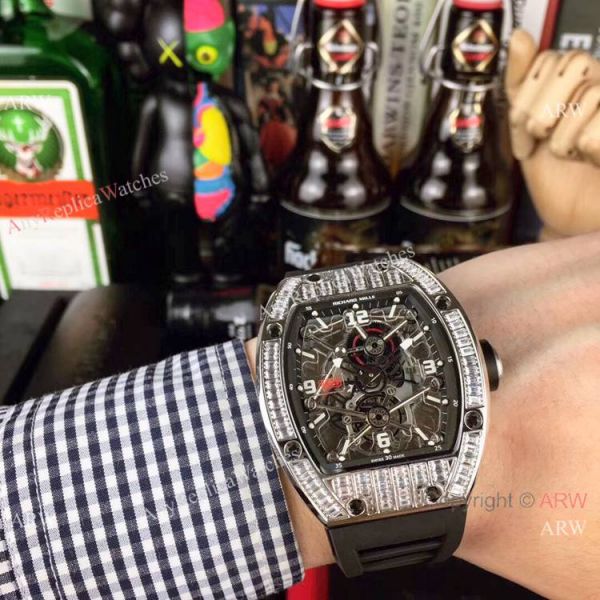 Richard Mille RM012 Rose Gold Diamond Watch Swiss Quality Richard Mille RM012 Rose Gold Diamond Watch Swiss Quality