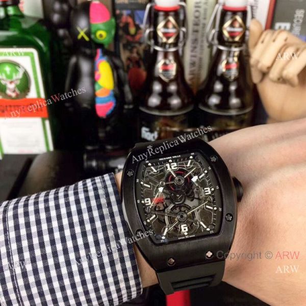 Richard Mille RM012 Rose Gold Rubber Strap Watch Swiss Quality Richard Mille RM012 Rose Gold Rubber Strap Watch Swiss Quality