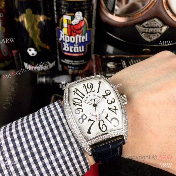 Copy Franck Muller Platinum Rotor Diamond Case White Dial Watch Copy Franck Muller Platinum Rotor Diamond Case White Dial Watch
