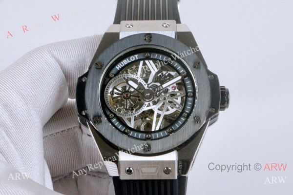 New Fake Hublot Geneve Big Bang Skeleton Watch Red Inner Rubber Strap New Fake Hublot Geneve Big Bang Skeleton Watch Red Inner Rubber Strap