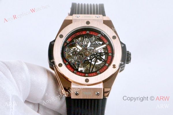 Best Fake Hublot Geneve Big Bang Skeleton Dial Rose Gold Watch 45mm Best Fake Hublot Geneve Big Bang Skeleton Dial Rose Gold Watch 45mm