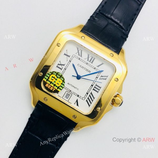 (GB) 2019 New Cartier Santos Yellow Gold Watch AAA Swiss Replica (GB) 2019 New Cartier Santos Yellow Gold Watch AAA Swiss Replica
