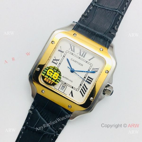 (GB) Swiss Copy Cartier Santos 2-Tone Mens Watch 2019 New (GB) Swiss Copy Cartier Santos 2-Tone Mens Watch 2019 New