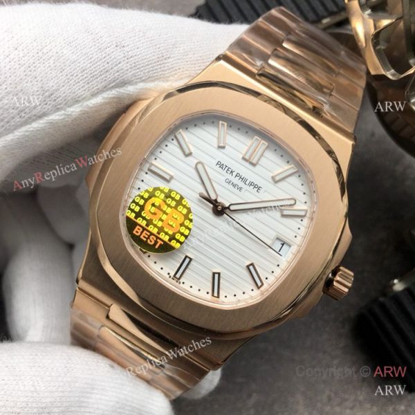 Swiss Grade Copy Patek Philippe Nautilus GBF CAL.324 Rose Gold White Dial Watch Swiss Grade Copy Patek Philippe Nautilus GBF CAL.324 Rose Gold White Dial Watch