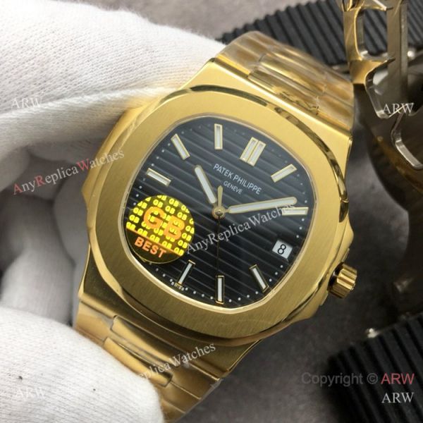 Grade 1A Replica Patek Philippe Nautilus GB Factory Cal.324 Yellow Gold Black Dial Watch Grade 1A Replica Patek Philippe Nautilus GB Factory Cal.324 Yellow Gold Black Dial Watch