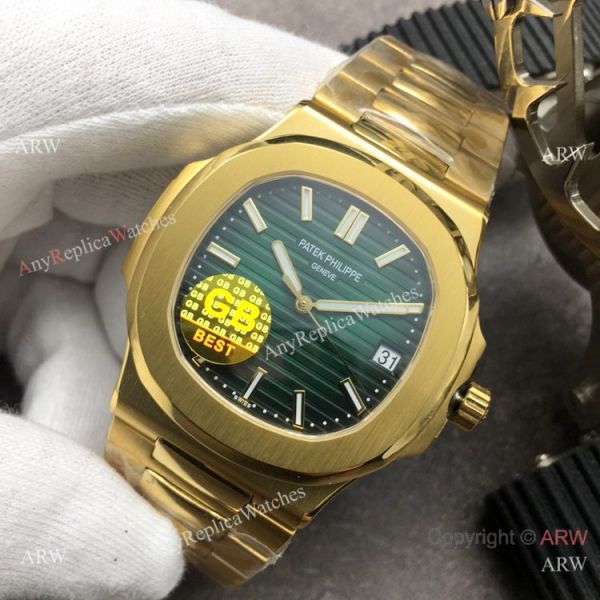 GB Factory Swiss Cal.324 Replica Patek Philippe Nautilus Green Dial Watch GB Factory Swiss Cal.324 Replica Patek Philippe Nautilus Green Dial Watch