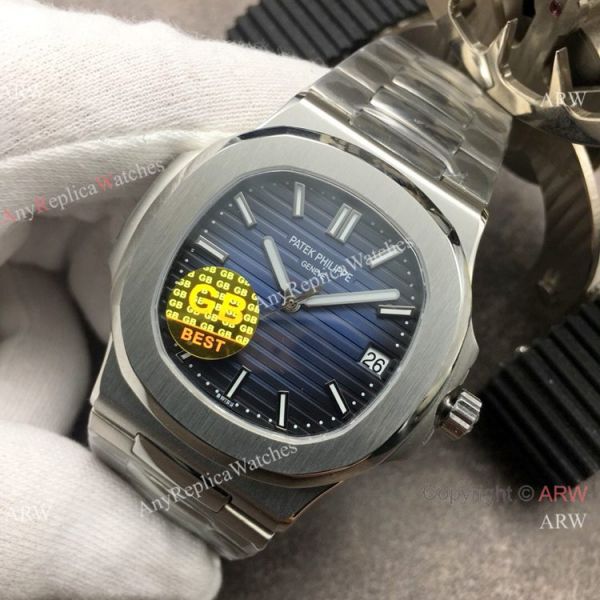 Swiss Grade Replica Patek Philippe Nautilus Blue Dial Watch GB Factory Swiss Grade Replica Patek Philippe Nautilus Blue Dial Watch GB Factory