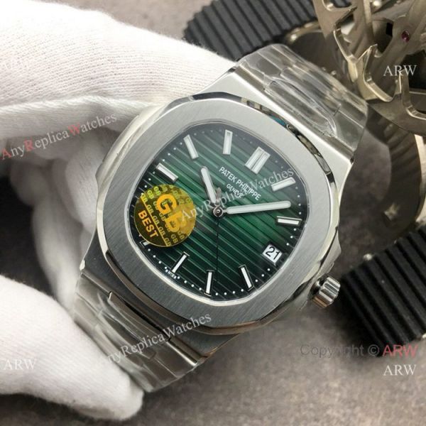 Swiss Replica Patek Philippe Nautilus Green Dial Watch GB Factory Swiss Replica Patek Philippe Nautilus Green Dial Watch GB Factory