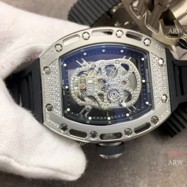 Super Clone Richard Mille RM 052 Skull Face Stainless Steel Men Watch Super Clone Richard Mille RM 052 Skull Face Stainless Steel Men Watch