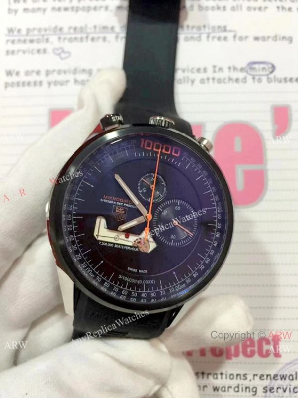 Copy Tag Heuer Mikrogirder 2000 Watch SS Black Chronograph Dial Copy Tag Heuer Mikrogirder 2000 Watch SS Black Chronograph Dial