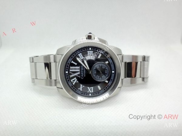AAA Quality Cartier Calibre de Stainless Steel Black Dial Watch Automatic AAA Quality Cartier Calibre de Stainless Steel Black Dial Watch Automatic