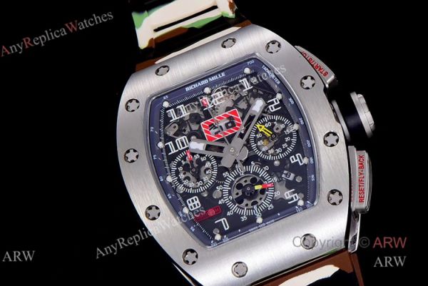 KV Factory Richard Mille RM 011 Black Kite Replica Watches With Camouflage Rubber Strap KV Factory Richard Mille RM 011 Black Kite Replica Watches With Camouflage Rubber Strap